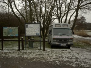 Auf dem Ausflugsparkplatz in Morhange