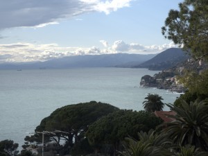 Blick zurück zur Bucht von Genua